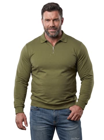 Men Plus Poloshirt in khaki grün