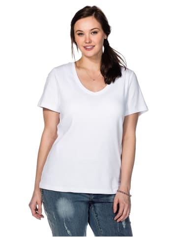 sheego T-Shirt in weiß