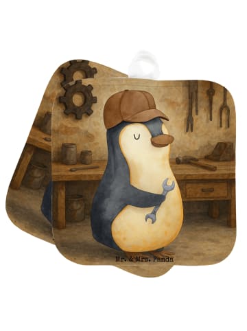Mr. & Mrs. Panda Topfhandschuhe Wenn Papa es nicht reparieren ka... in Weiß