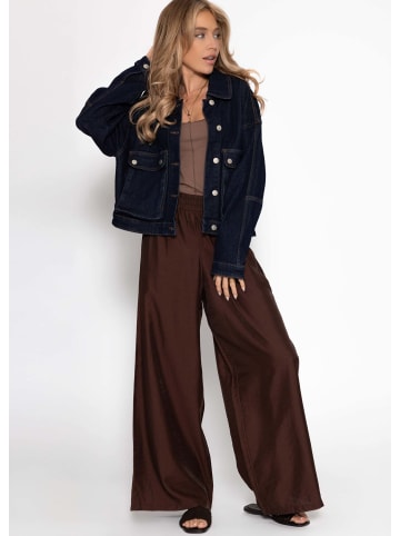 SASSYCLASSY Jeans Jacke mit aufgesetzten Taschen in Dunkelblau