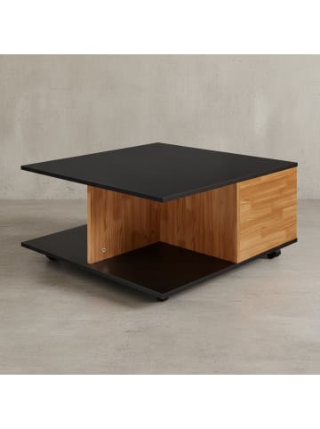 KADIMA DESIGN Couchtisch Praktisch | 2 Laden, Mobil, Melamin in Anthrazit