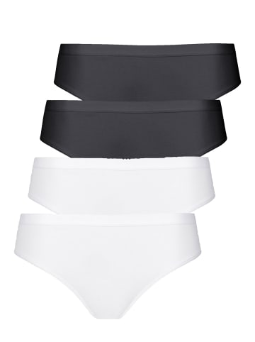 Lisca 4er Pack Slip in black-white