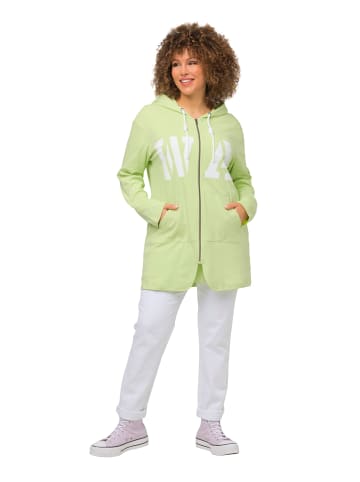 Ulla Popken Sweatjacke in limettengrün