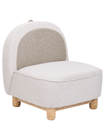 Beliani Kindersessel FABORG in Beige/Braun - (W) 50 x (H) 56 x (L) 47 cm