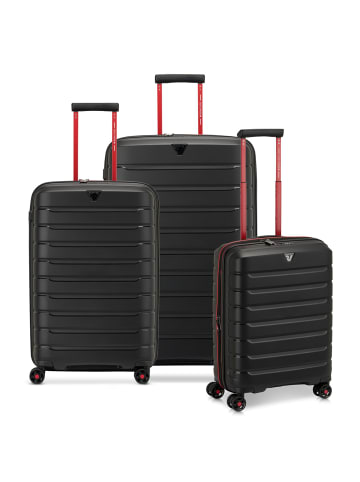 Roncato B-Flying Move 4 Rollen Kofferset 3-teilig mit Dehnfalte in nero fumo