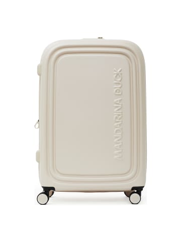 Mandarina Duck Logoduck + 4 Rollen Trolley L 75 cm in white mocha