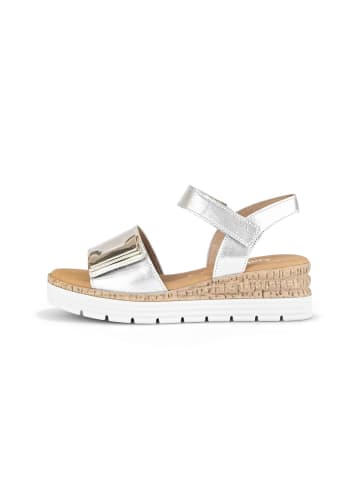 Gabor Plateau Sandalen in silber