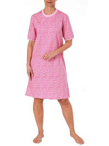 NORMANN Nachthemd kurzarm TupfenPunkte Design in rosa