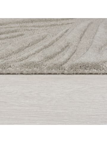 KADIMA DESIGN Handgetufteter Teppich aus 100% Wolle in beruhigenden Farben in Grau