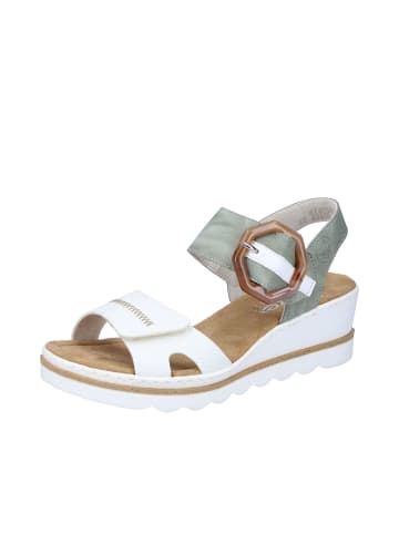 rieker Sandalen in weiss/mint/weiss