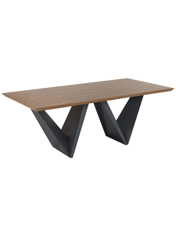 Beliani Esszimmertisch SINTRA in Braun/Schwarz - (W) 100 x (H) 75 x (L) 200 cm