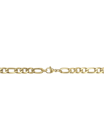 Adeliás Unisex Halskette – Figarokette aus Edelstahl 50 cm in gold