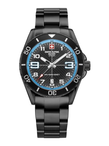 Swiss Alpine Military by Grovana Analoguhr für Herren in schwarz