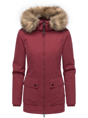 ragwear Kurzmantel Monadetta Warm YOUMODO in Wine Red