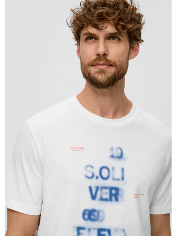 s.Oliver T-Shirt kurzarm in Weiß