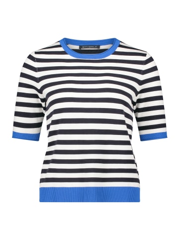 Betty Barclay Basic-Pullover kurzarm in Patch Dark Blue/Blue