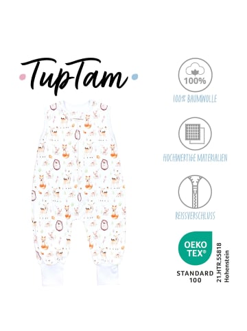 TupTam Babyschlafsack mit Beinen Unwattiert in weiß Modell 1