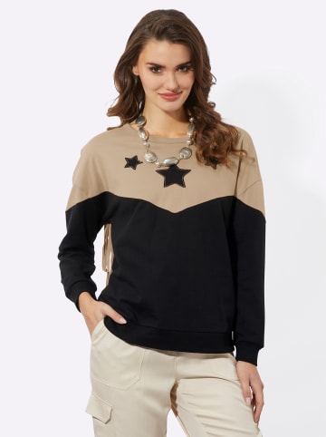 WITT WEIDEN Sweatshirt in beige-schwarz