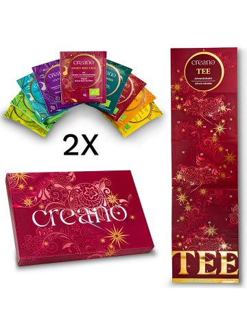 Creano 2er Set Advents-Kalender Kräuter-Früchte -Tee BIO