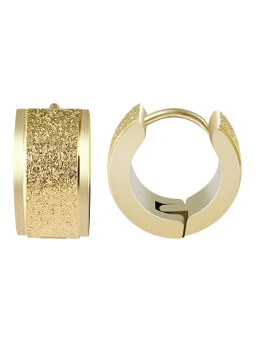 Adeliás Damen Ohrringe – Klappcreole aus Edelstahl in gold