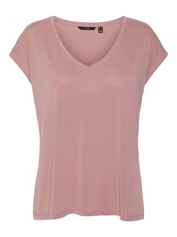 Vero Moda Basic Stretch T-Shirt V-Neck VMFILLI in Altrosa