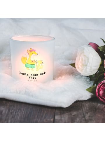 Mr. & Mrs. Panda Glas Windlicht Fuchs Beste Mama der Welt mit Sp... in Transparent