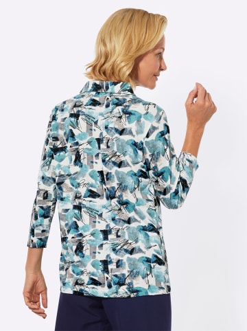 WITT WEIDEN Poloshirt in kalkmint-sesam-bedruckt