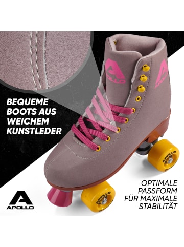 Apollo Rollschuhe Kinder " Classic Roller Retro " in Nightfever - Nubuk Grau