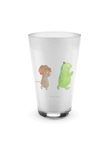 Mr. & Mrs. Panda Blümchentailglas Schildkröte Maus ohne Spruch in Transparent