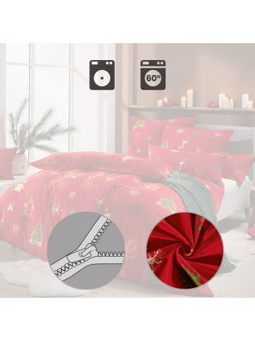 Erwin Müller Edel Flanell Bettwäsche in rot