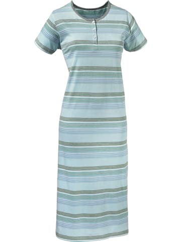 REDBEST Single-Jersey Nachthemd in hellblau/grau