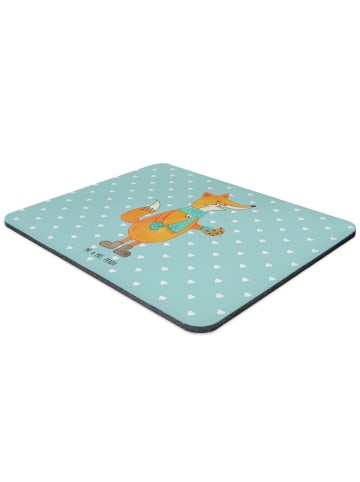 Mr. & Mrs. Panda Mousepad Fuchs Keks ohne Spruch in Türkis Pastell