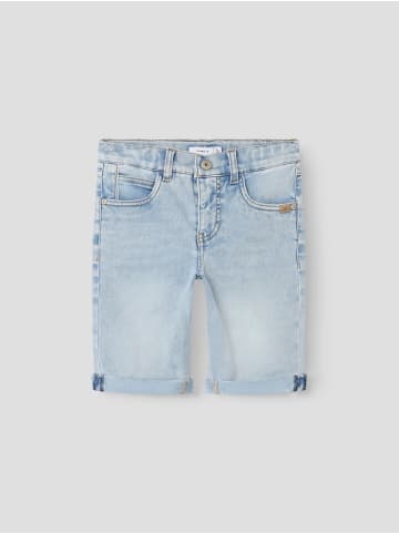 name it Shorts in Light Blue Bleached Denim