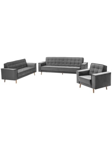 58 aufm Kessel SOFA 2-Sitzer Kavindra Samtvelours anthrazit