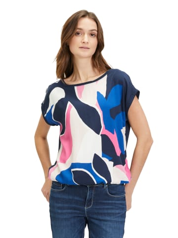 BETTY & CO Casual-Shirt mit Print in Dark Blue/Pink