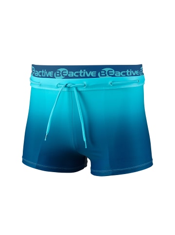 BECO the world of aquasports Square Leg Badeshorts BEactive Swimwear Trunks in hellblau-dunkelblau