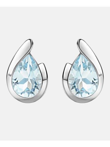 Diamant L'éternel Ohrringe aus 375 Weißgold mit Topas