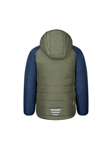 Trollkids Winterjacke "Myrkdalen" in Dunkle Olive/Marine/Hellmagenta