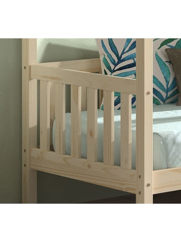 58 aufm Kessel HAUSBETT Kandace 90x200 Kiefer massiv natur mit Dachaufbau