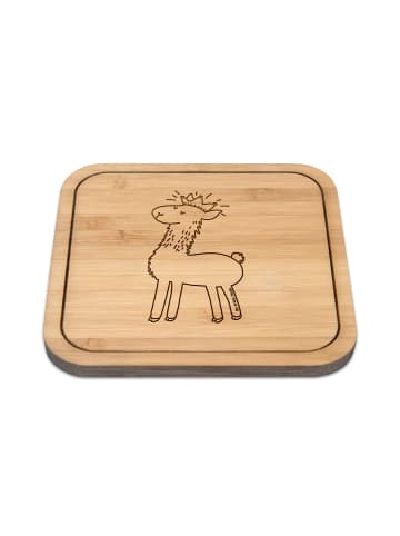 Mr. & Mrs. Panda Tischuntersetzer Lama König ohne Spruch in Transparent