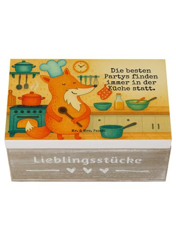 Mr. & Mrs. Panda Geschenkbox Fuchs Koch Design mit Spruch in Weiß