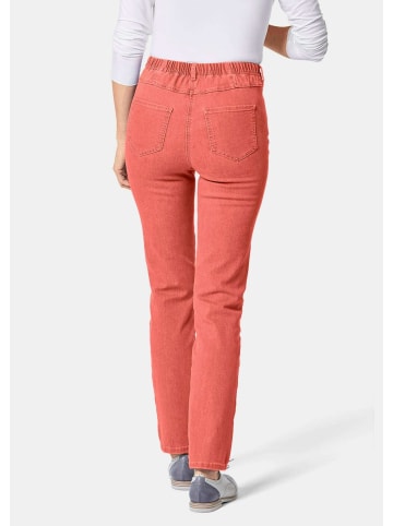 GOLDNER Kurzgröße:  Damen Jeans Slim Fit LOUISA, Stretch in papaya