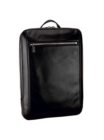 Leonhard Heyden Montreal Business-Rucksack Leder 44 cm Laptopfach in schwarz