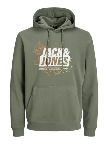 Jack & Jones Hoodie 'Map' in grün