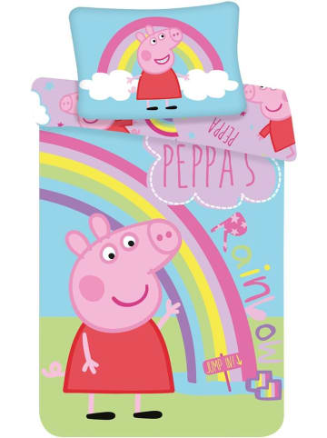 JERRY FABRICS Baby Bettwäsche PEP016 Peppa Wutz 100x135 + 40 x 60 cm