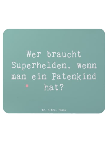 Mr. & Mrs. Panda Mauspad Spruch Patenkind Wunder mit Spruch in Meeresbrise