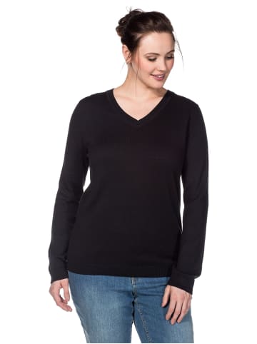 sheego Pullover in schwarz