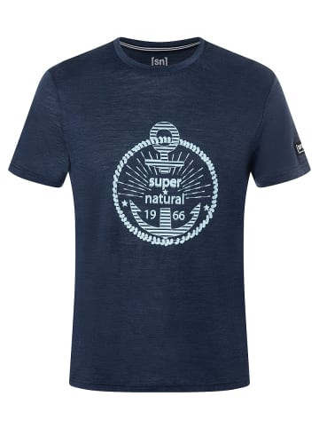 super.natural Merino T-Shirt in blau