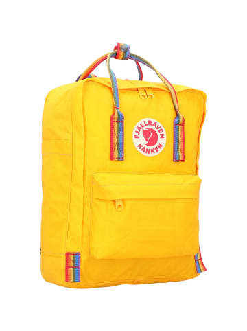 FJÄLLRÄVEN Kanken Rainbow Rucksack 38 cm in warm yellow-rainbow pattern