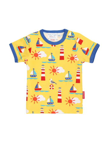 Toby Tiger T-Shirt mit maritimem Print in gelb